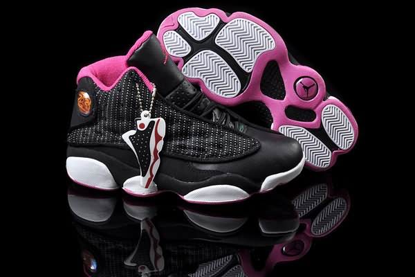 Hight Quality Womens Air Jordans 13 black pink